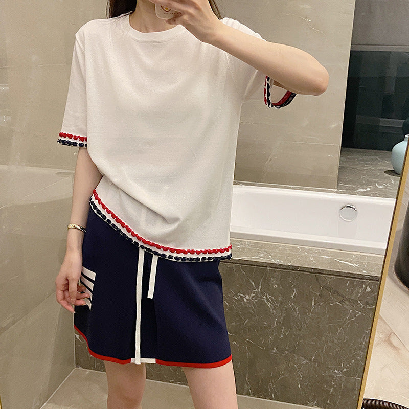 Round neck casual T-shirt