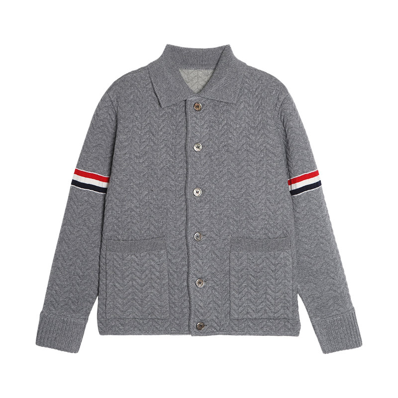 Unisex Herringbone Cardigan Jacket THOM TREND