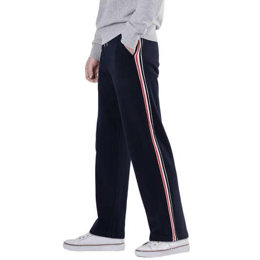 Unisex side webbing loose straight trousers  TREND