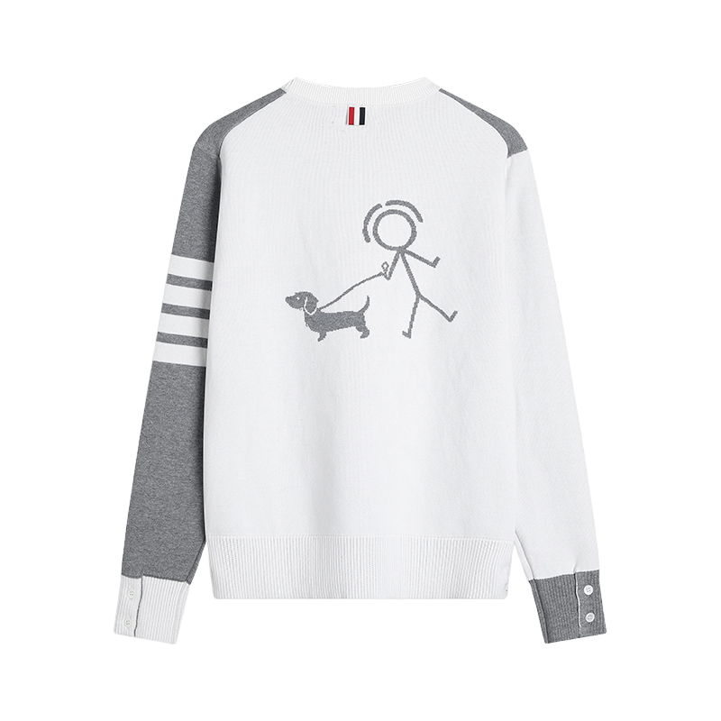 Unisex Stickman Dog Walking Sweater THOM TREND