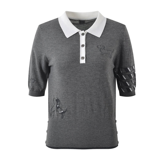 Puppy jacquard T-shirt