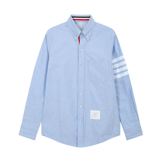 Men's four-bar collar mid-ribbon shirt（副本） THOM TREND