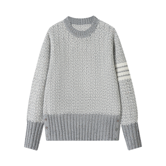 Snowflake Chunky Wool Crewneck Sweater THOM TREND