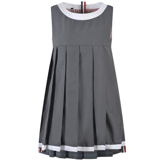 Sleeveless pleated vest dress