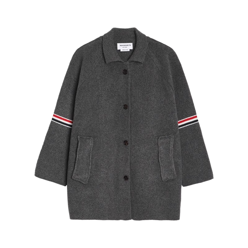 Unisex wool coat with webbing sleeves THOM TREND