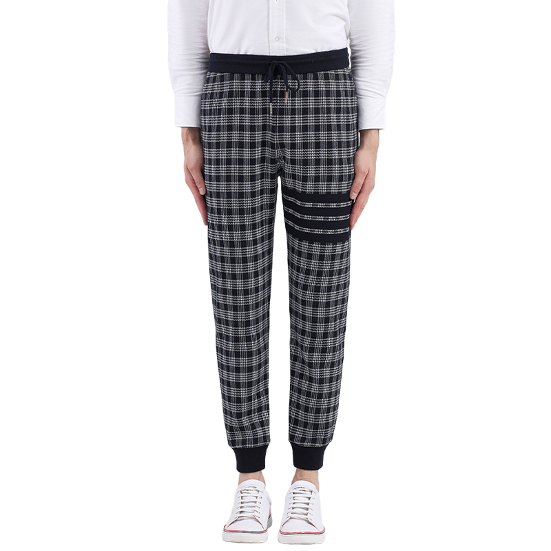 Four-bar striped plaid sweatpants THOM TREND
