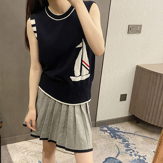 2025SS Sailboat wool vest THOM TREND