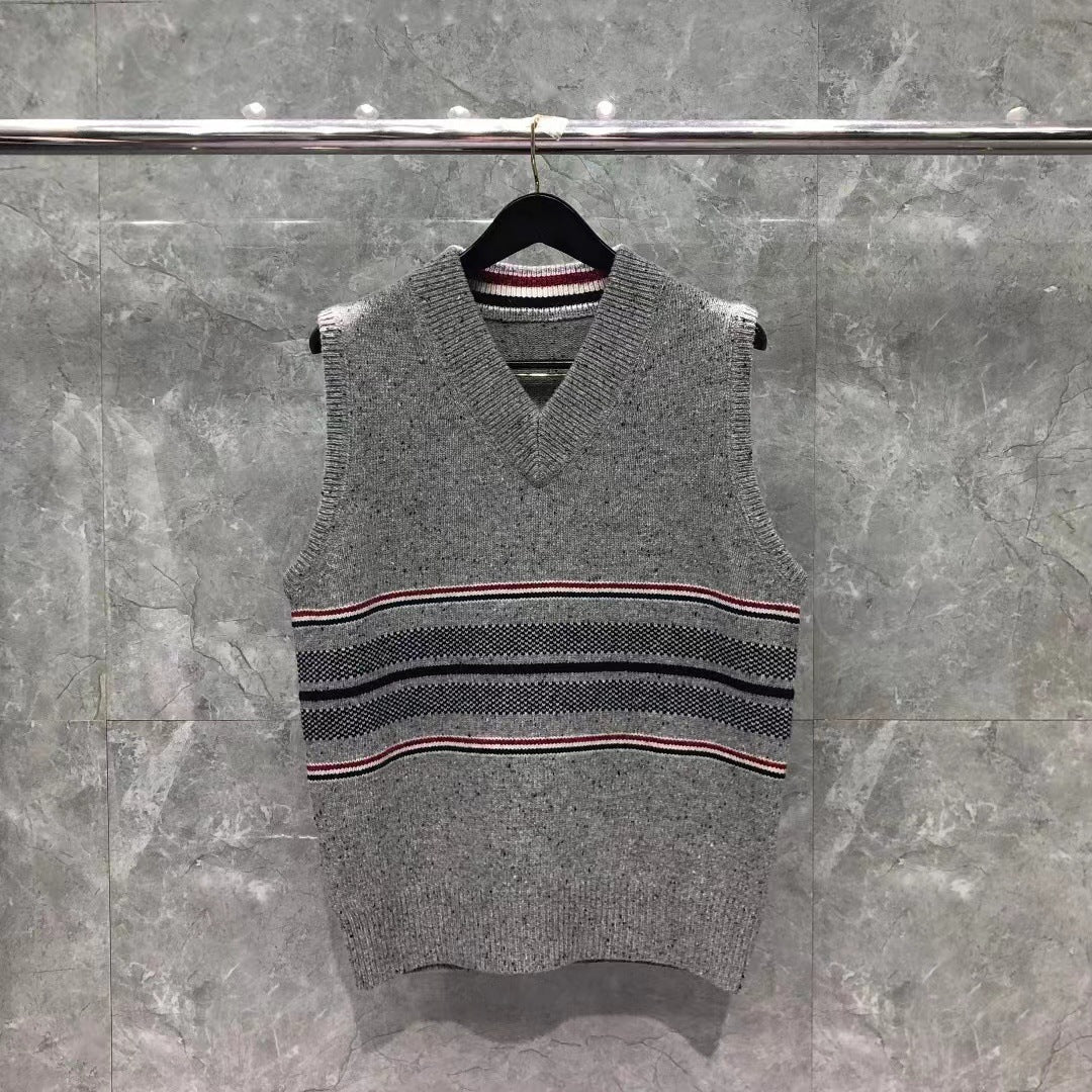 2025SS  Bird's Eye Knit Vest THOM TREND