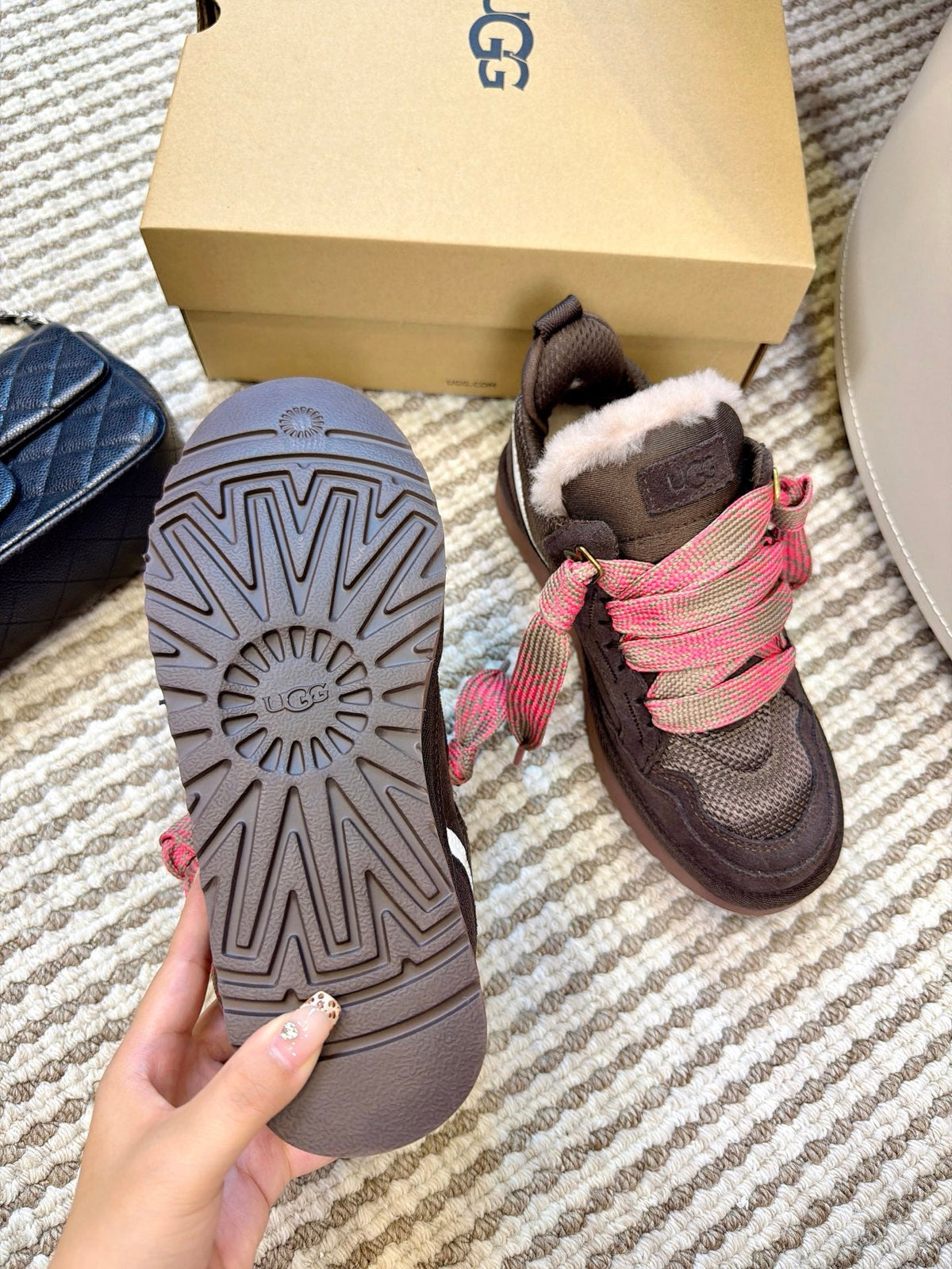 UGG Mauve Mel Suede Mesh Low-Top Shoes - product view 9