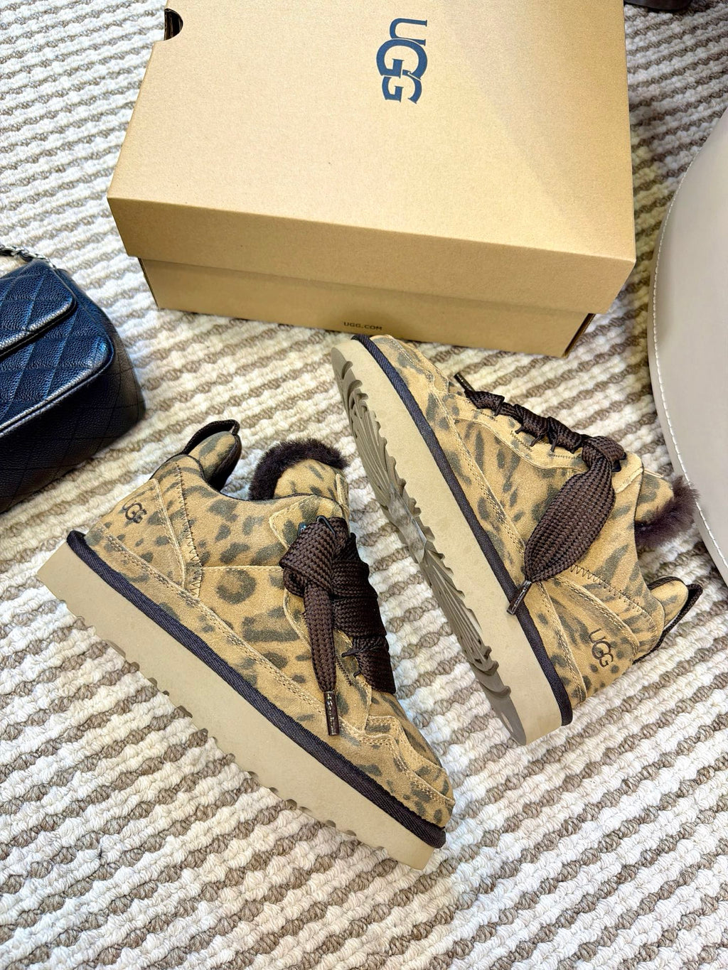 UGG Leopard Mel Suede Mesh Low-Top Shoes - product view 3