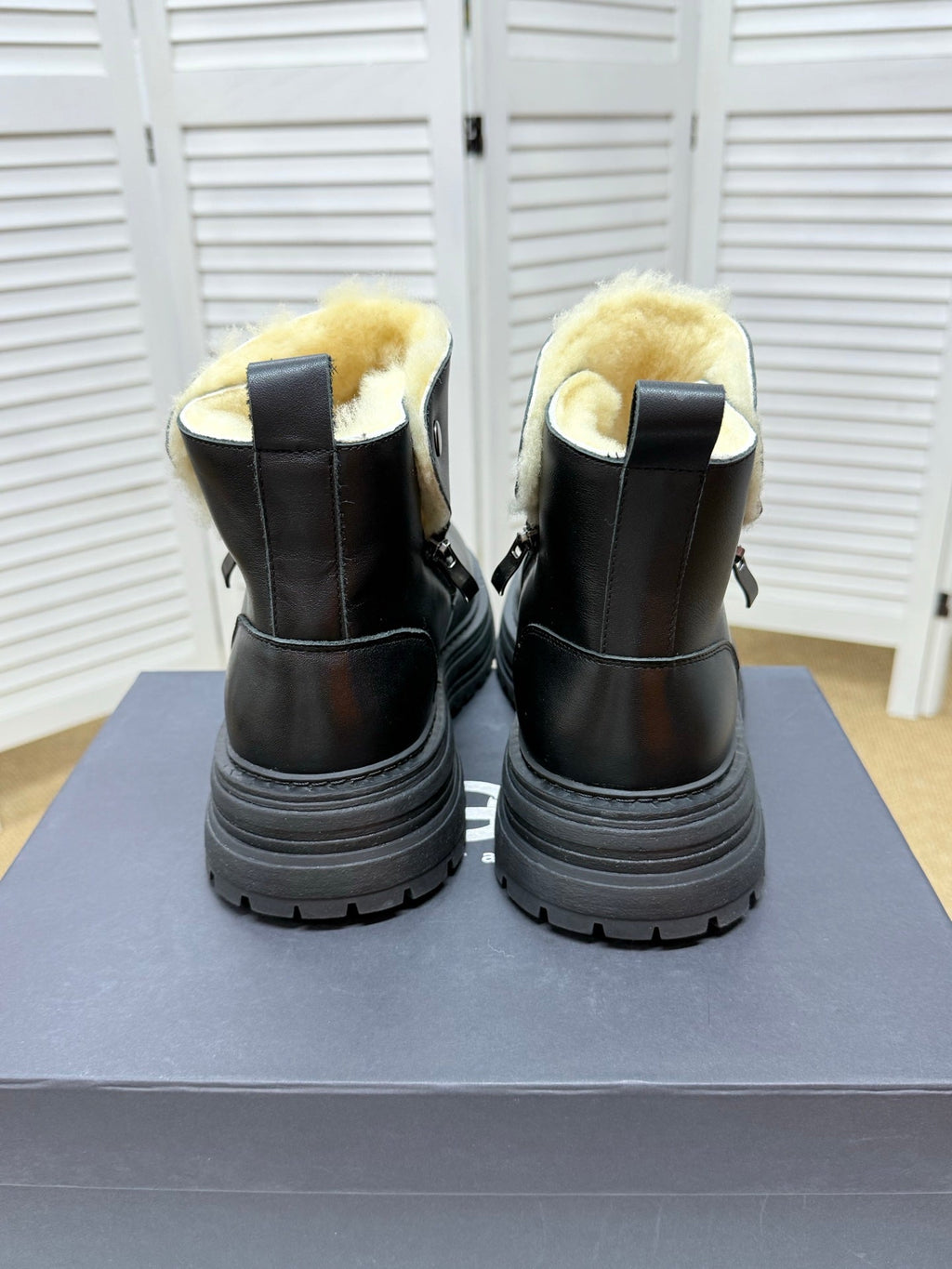 UGG Black Folded-Cuff Leather Boots - product view 8