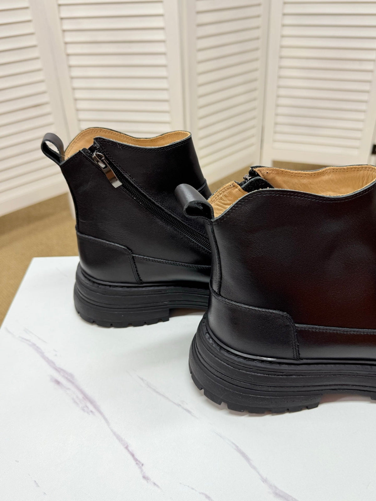 UGG Black Leather Side-Zip Boots - product view 4
