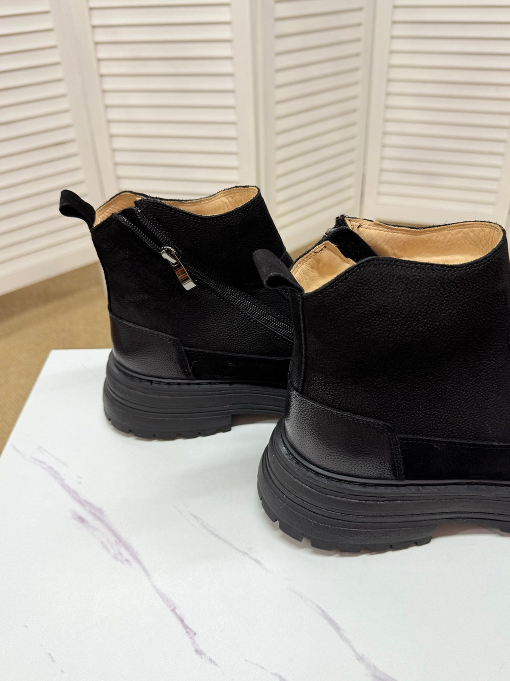 UGG Black Pull-On Leather Chelsea Boots - product view 4
