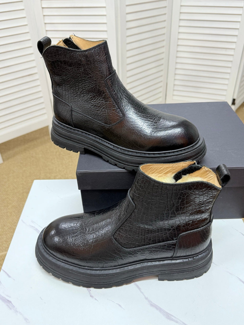 UGG Black Leather Chelsea Boots - product view 9