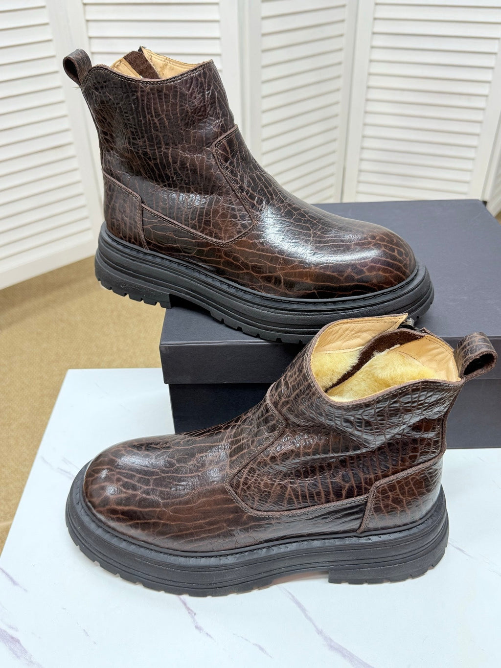 UGG Dark Brown Leather Chelsea Boots - product view 9