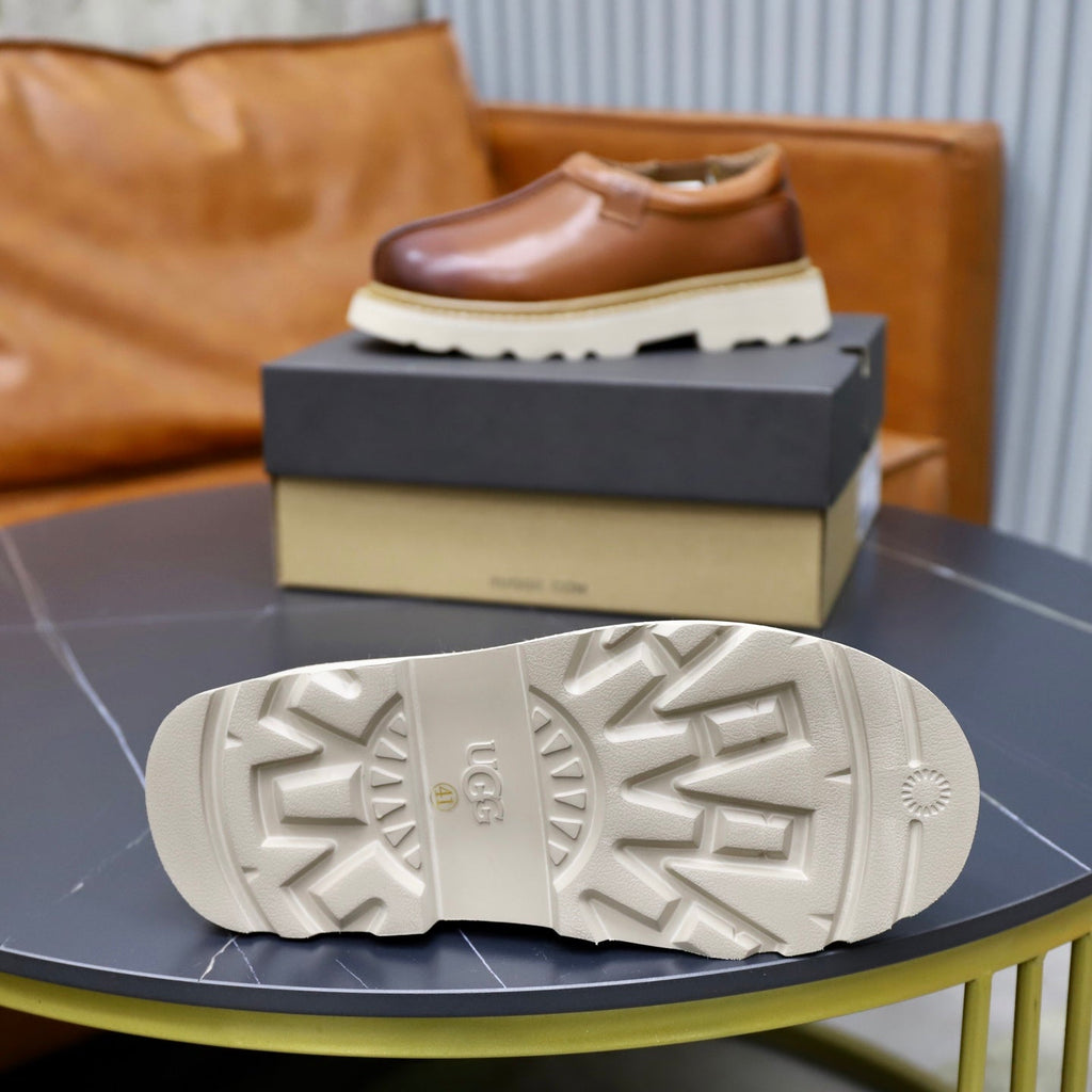 UGG Cognac Leather Slip-On Casual Shoes - product view 9