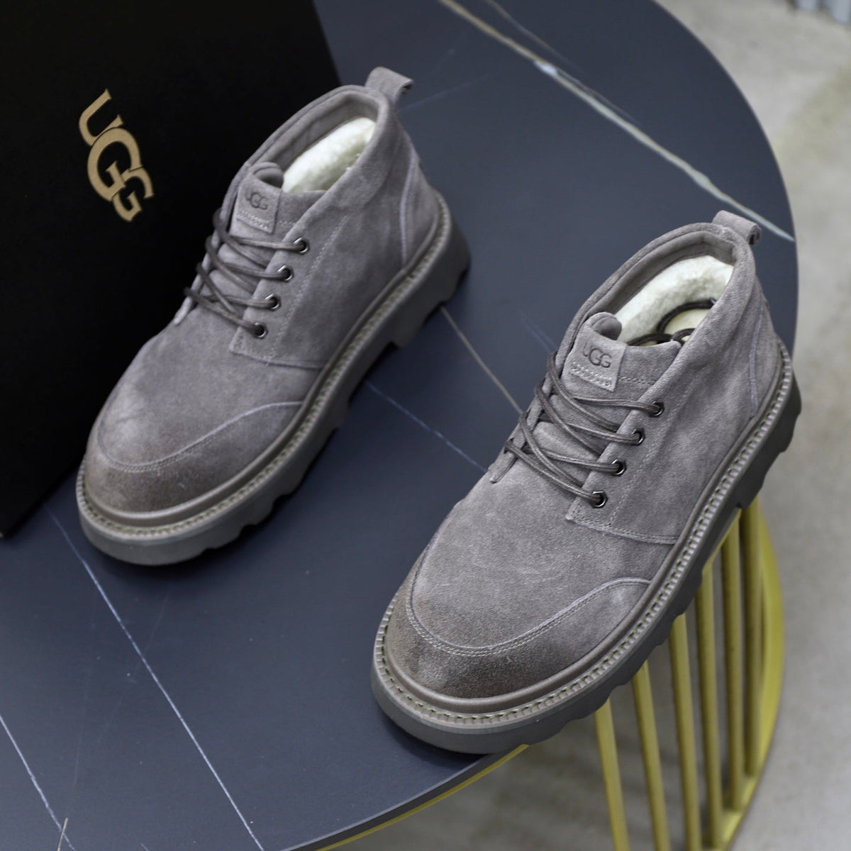 UGG Gray Suede Lace-Up Casual Shoes - product view 3