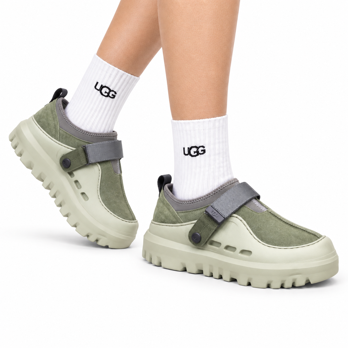 UGG Sage Strap Platform Casual Shoes - side-angle hero view