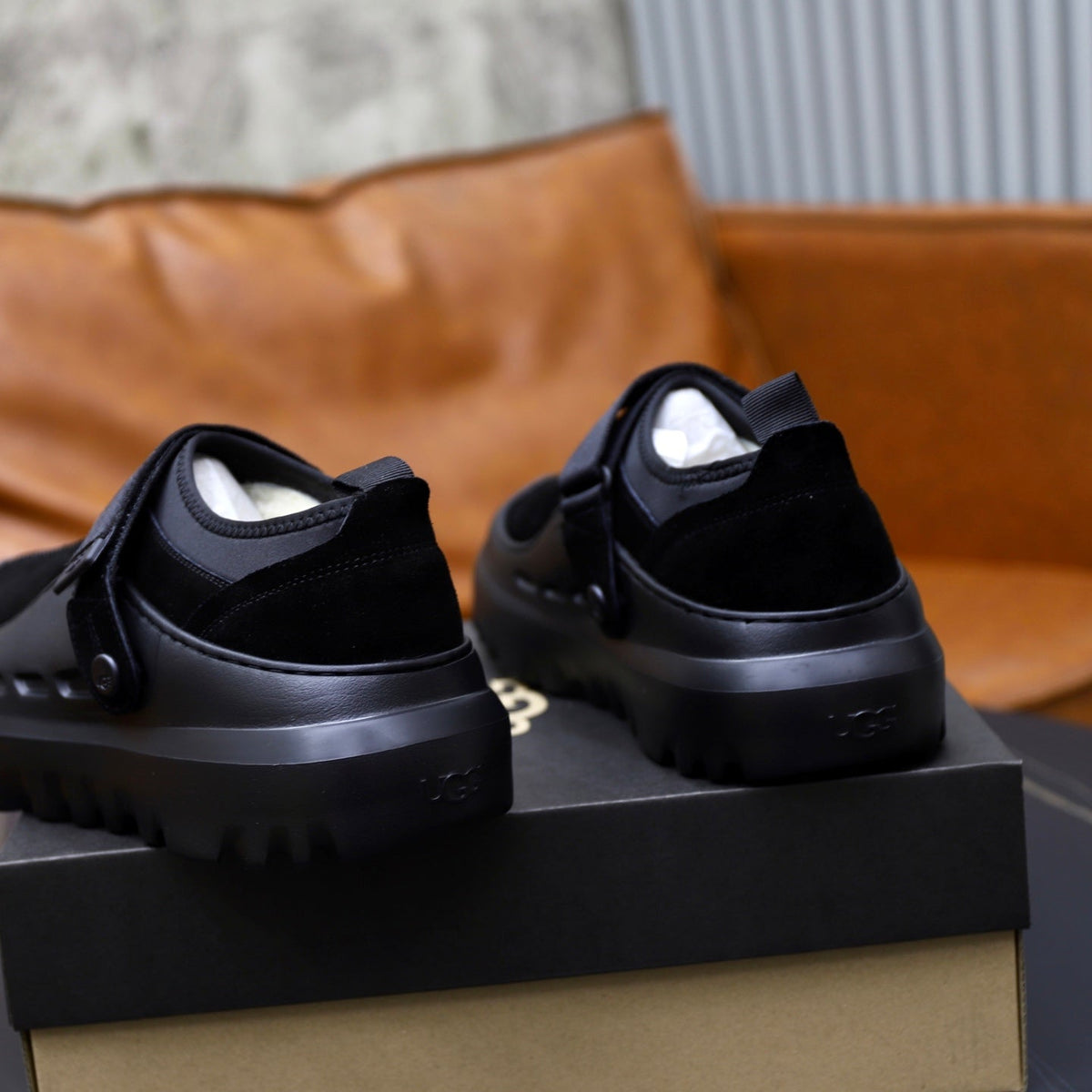 UGG Black Strap Platform Casual Shoes - product view 5