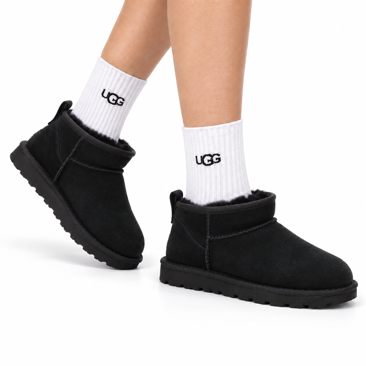 UGG Classic Ultra Mini Platform Ankle Boots - side-angle hero image