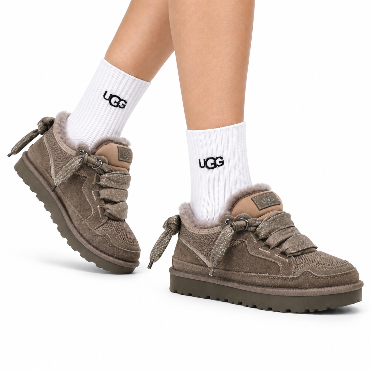 UGG Lowmel Shearling Casual Shoes - side-angle hero image