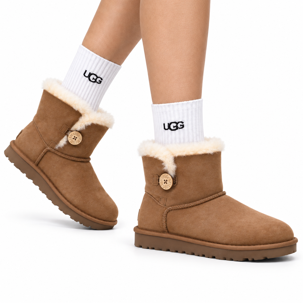 UGG Bailey Button II Boost Single-Button Winter Boots - side-angle hero image