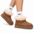 UGG Classic Mini Heritage Fluff Buckle Boots - side-angle hero image