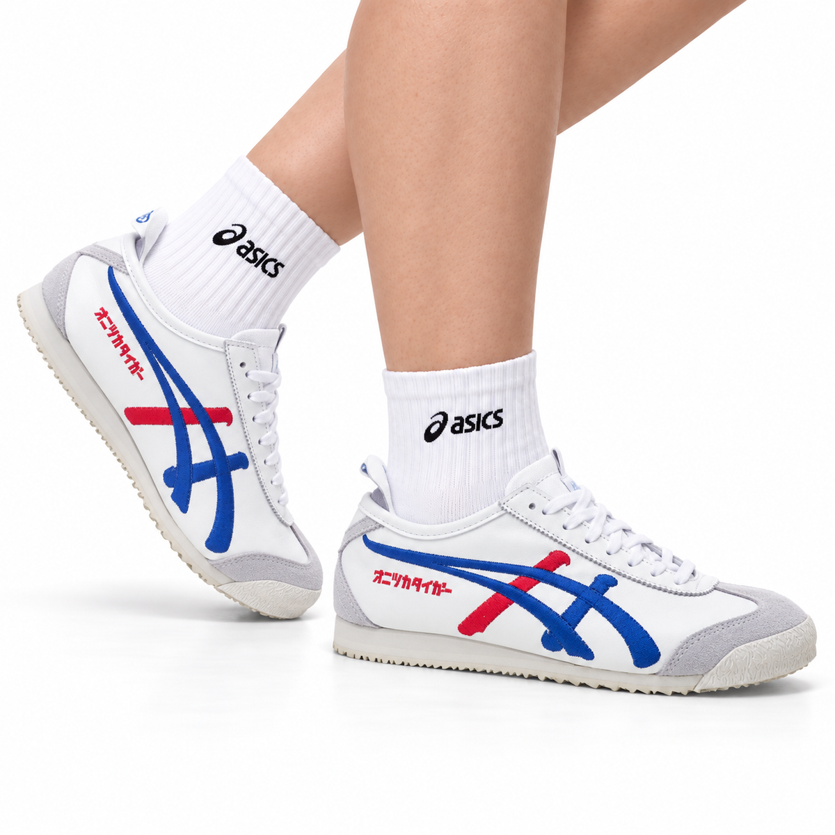 Onitsuka Tiger MEXICO 66 Sneakers — White/Blue/Red (Multi-Color)