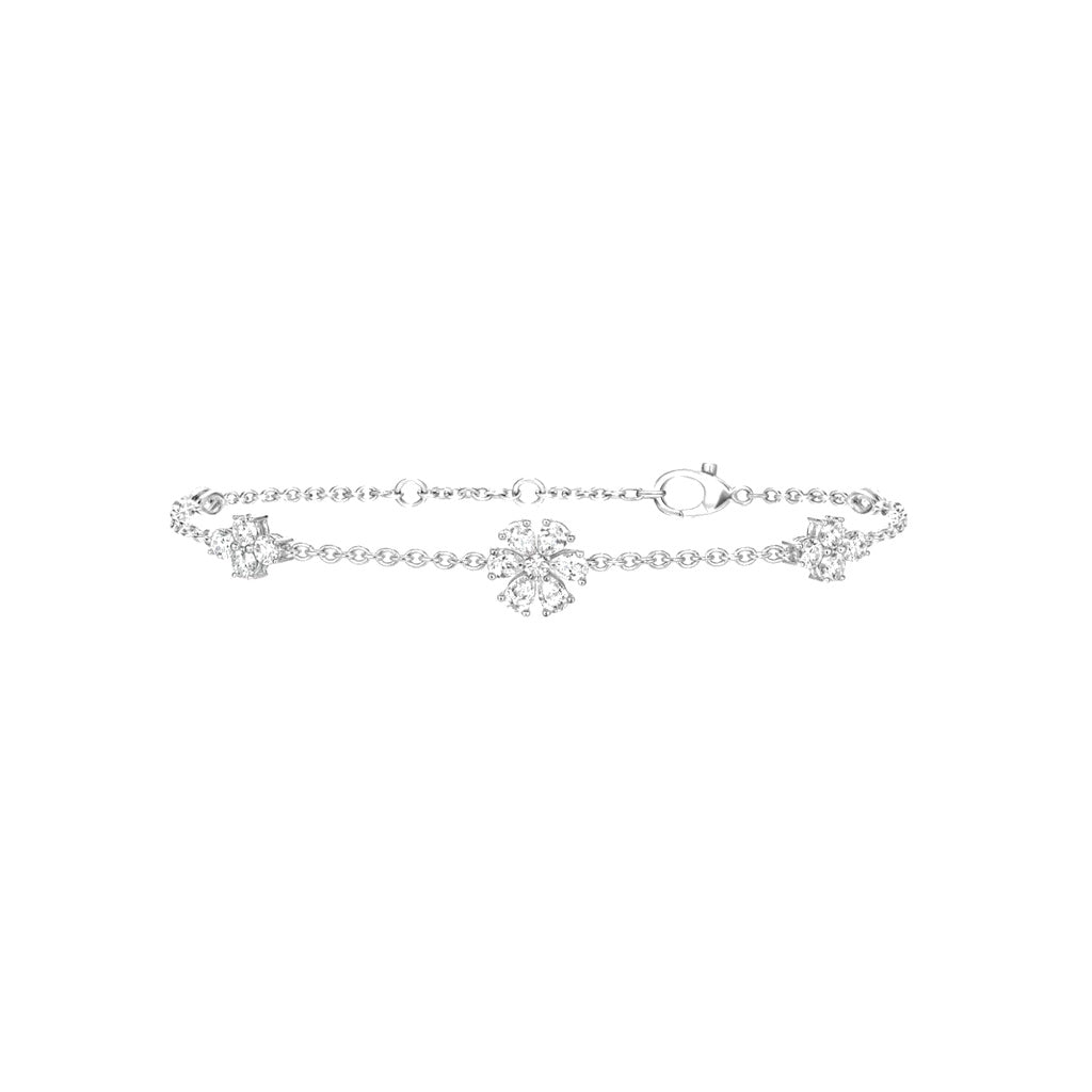 Harry Winston Style Floral Cubic Zirconia Bracelet front product view