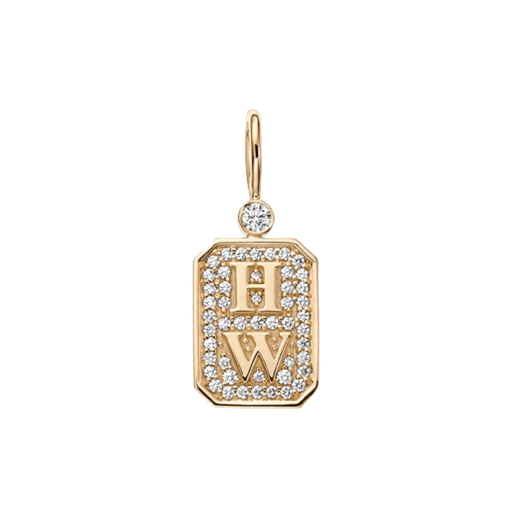 Harry Winston Style Lock Cubic Zirconia Necklace front product view
