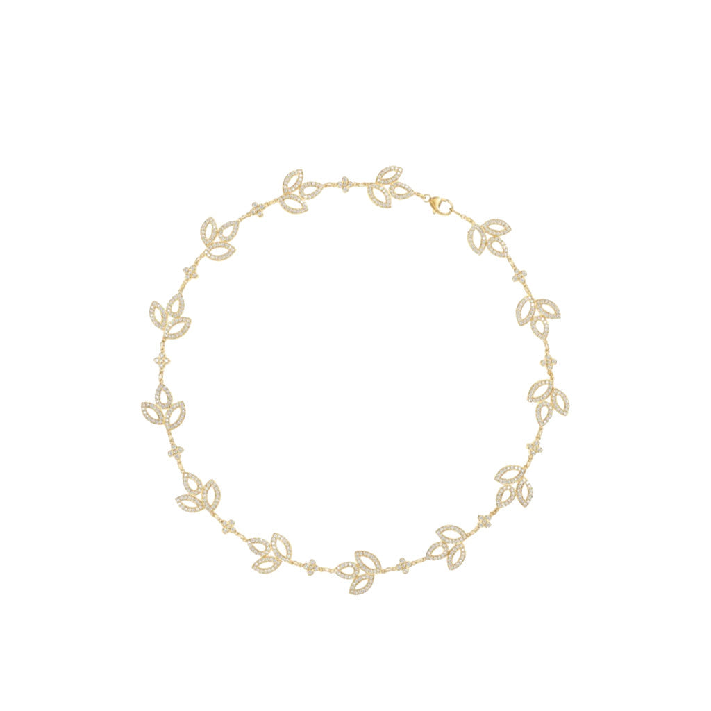 Harry Winston Style Lock Necklace front product view