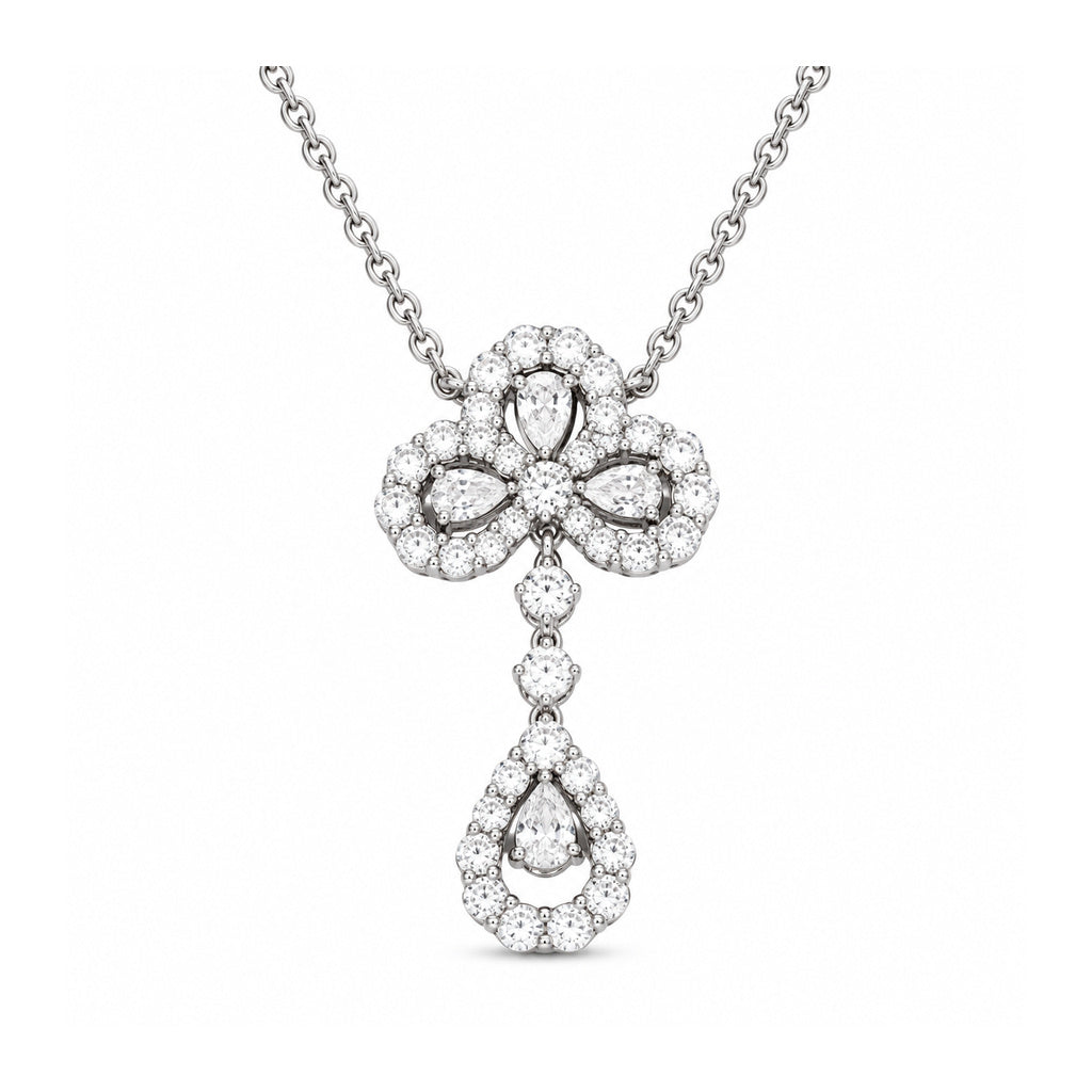 Harry Winston Style Sunflower Necklace front product view