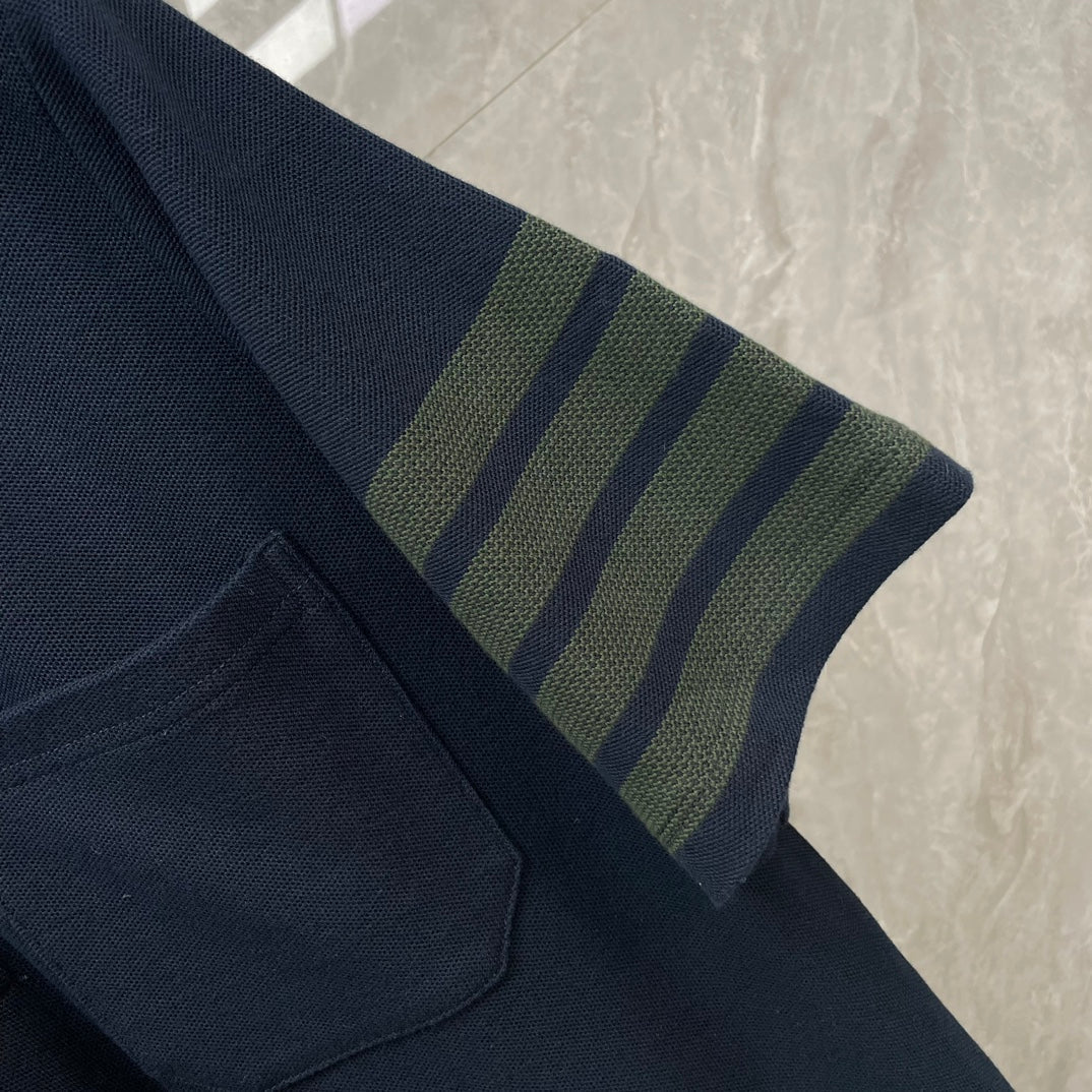 Men's Honeycomb Piqué Lapel T-Shirt THOM TREND