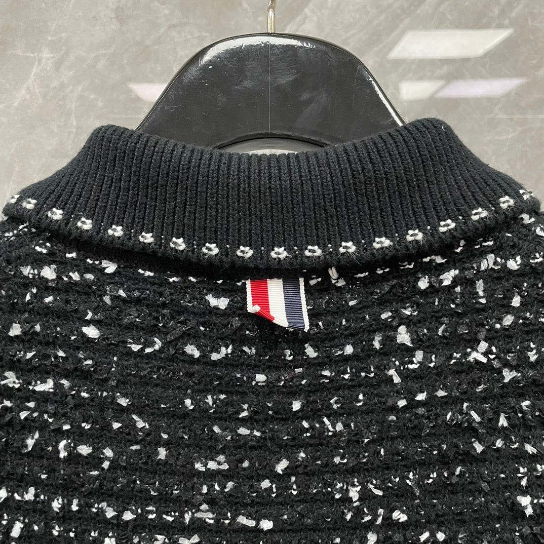 2025SS Unisex Tweed POLO Short Sleeve THOM TREND