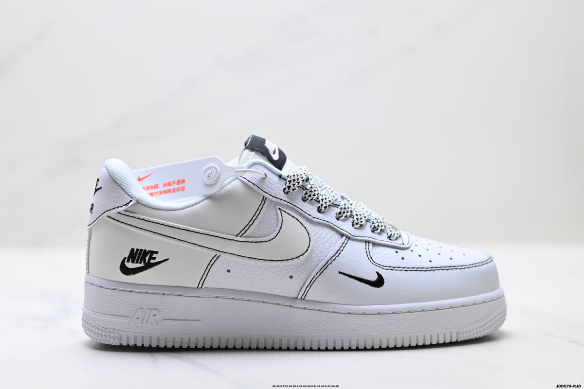 Nike Air Force 1 Low White Snake Print Unisex Sneakers Style 13 detail view 2