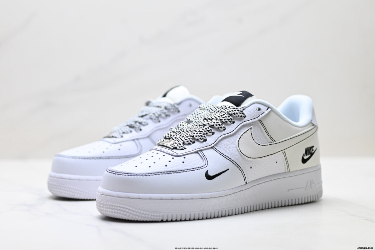 Nike Air Force 1 Low White Snake Print Unisex Sneakers Style 13 detail view 5