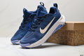 Nike Running Sneakers Navy Blue White Unisex Style 16 main angled pair with shoebox