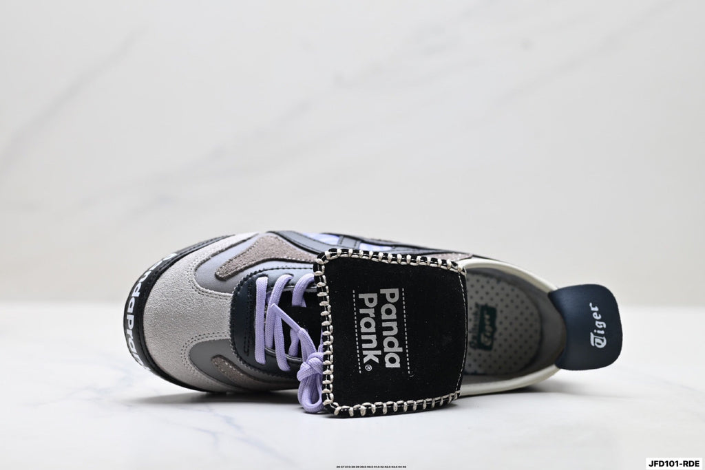 Onitsuka Tiger Retro Low Top Black Purple Unisex Shoes Style 30 detail view 3