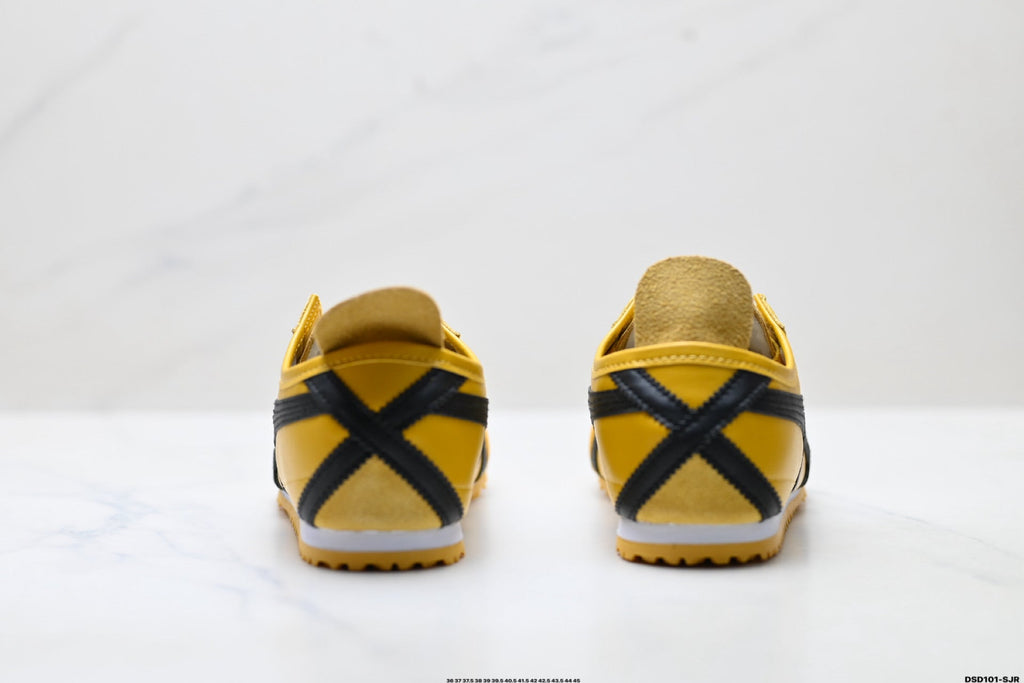 Onitsuka Tiger Retro Low Top Yellow Black Unisex Shoes Style 07 detail view 7