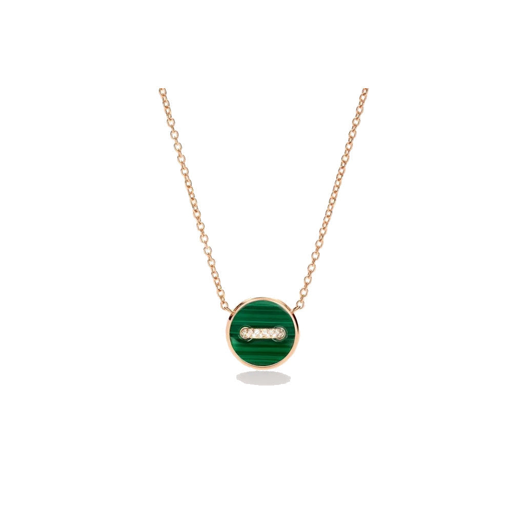 Pomellato Style Lock Cubic Zirconia Necklace front product view