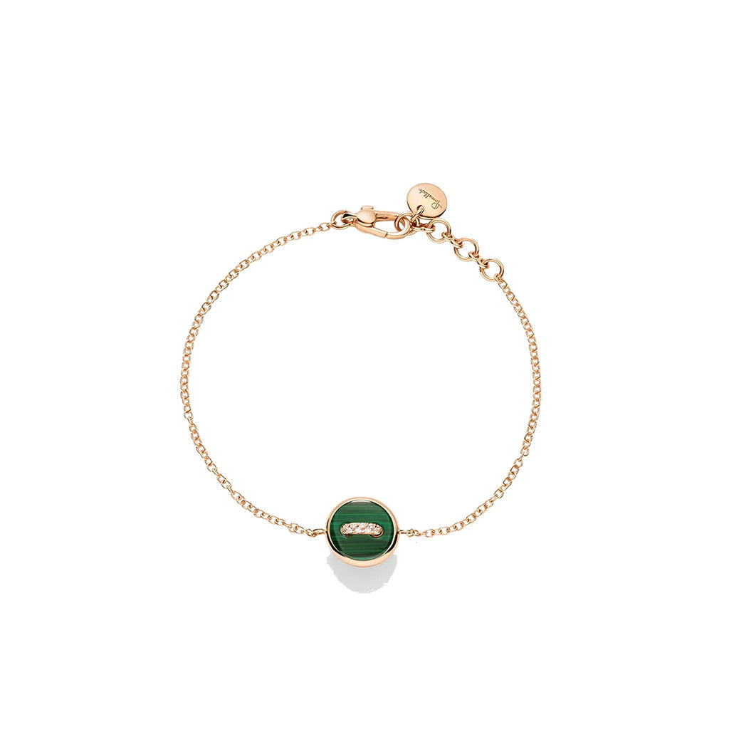 Pomellato Style Malachite 18K Gold-Plated Bracelet front product view