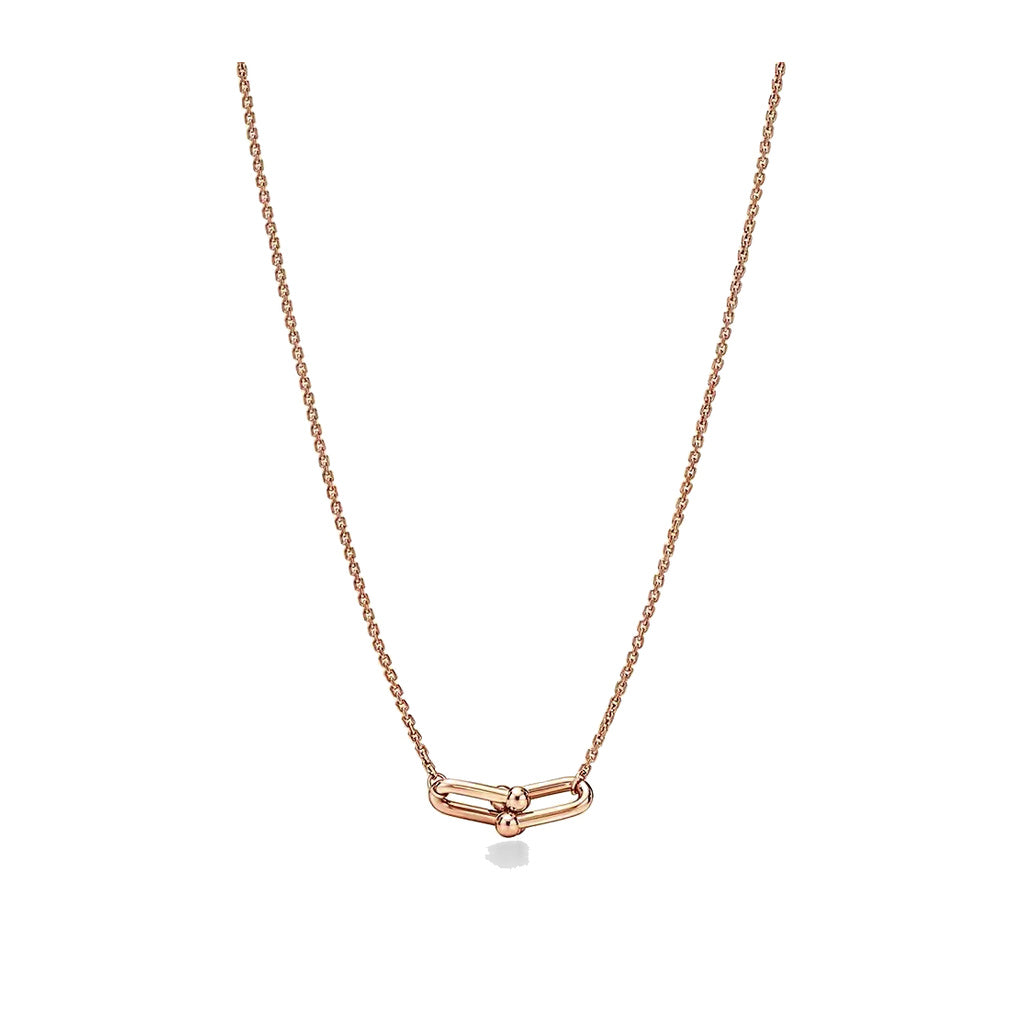 Tiffany Style Horseshoe 18K Gold-Plated Necklace front product view