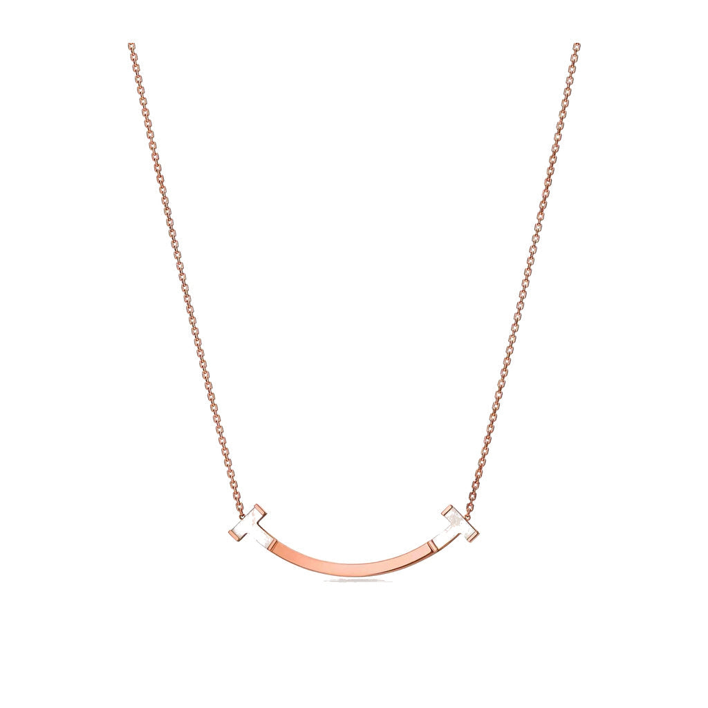Tiffany Style Smile 18K Gold-Plated Necklace front product view