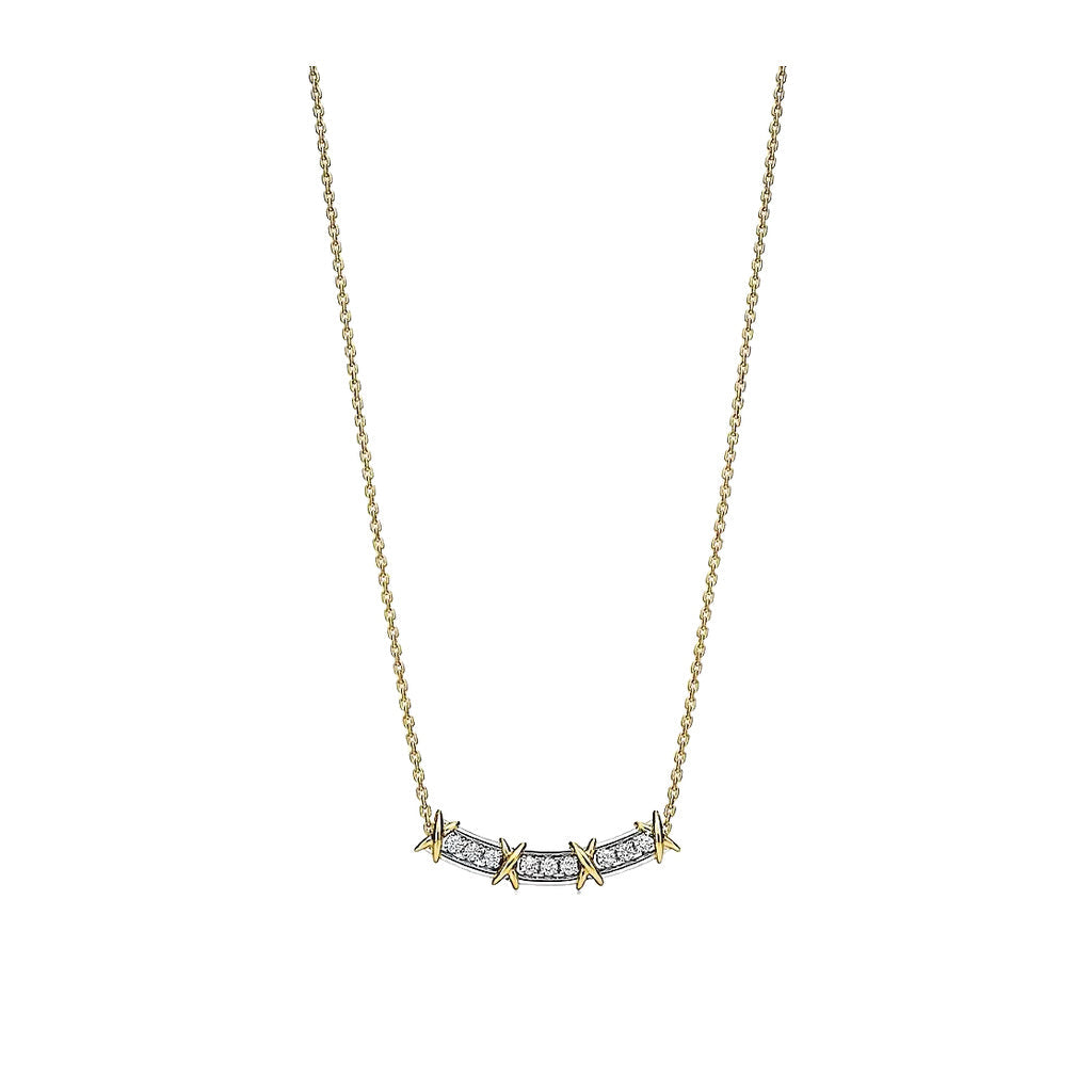 Tiffany Style Smile 18K Gold-Plated Necklace front product view