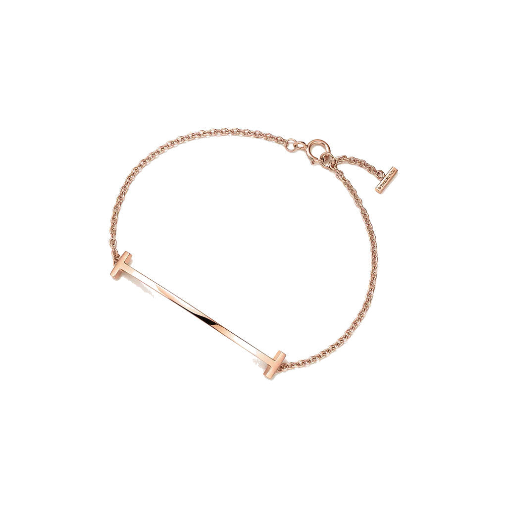 Tiffany Style Smile Cubic Zirconia 18K Gold-Plated Bracelet front product view