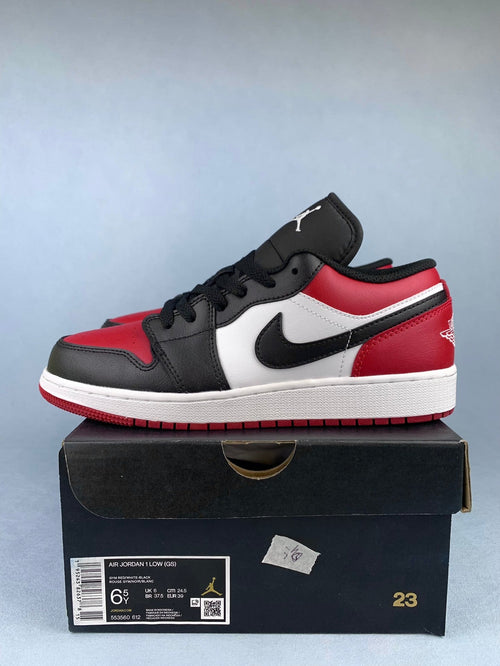 Air Jordan 1 Low Black/Red Toe 553558-161, 553560-612 Unisex Sneakers detail view 2