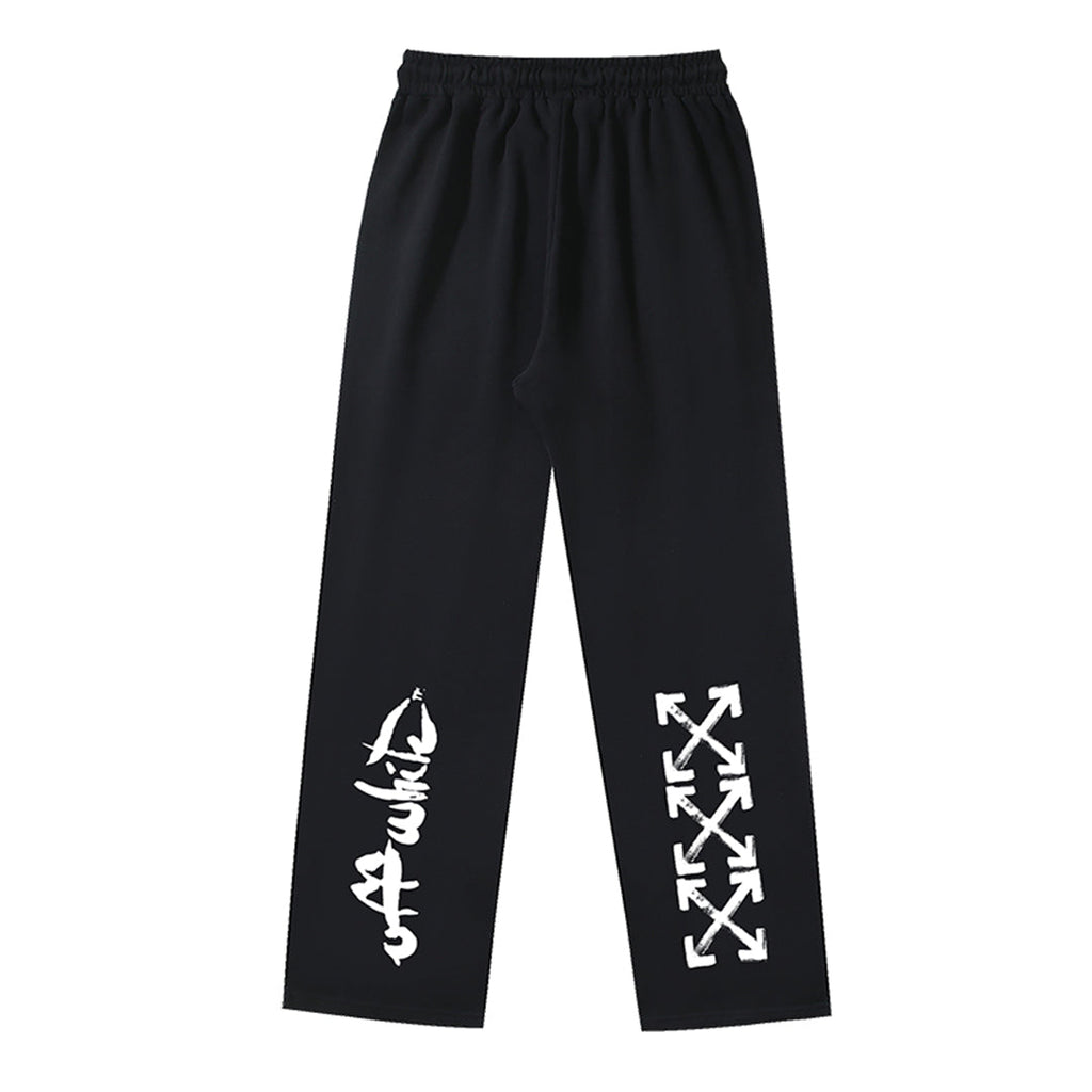 Off-White Men's Script Logo Black Wide-Leg Sweatpants product detail 4