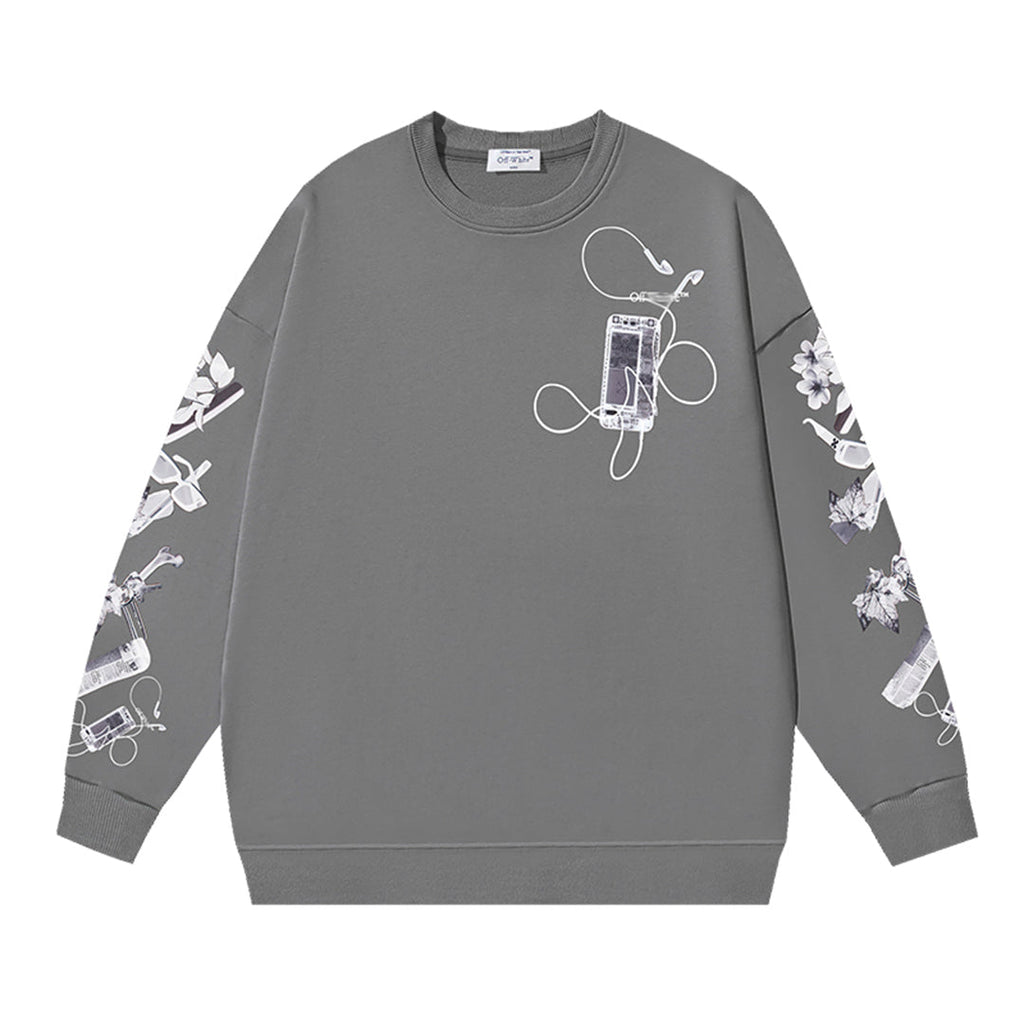 Off-White Floral Arrow Crewneck Sweatshirt - Black product detail view