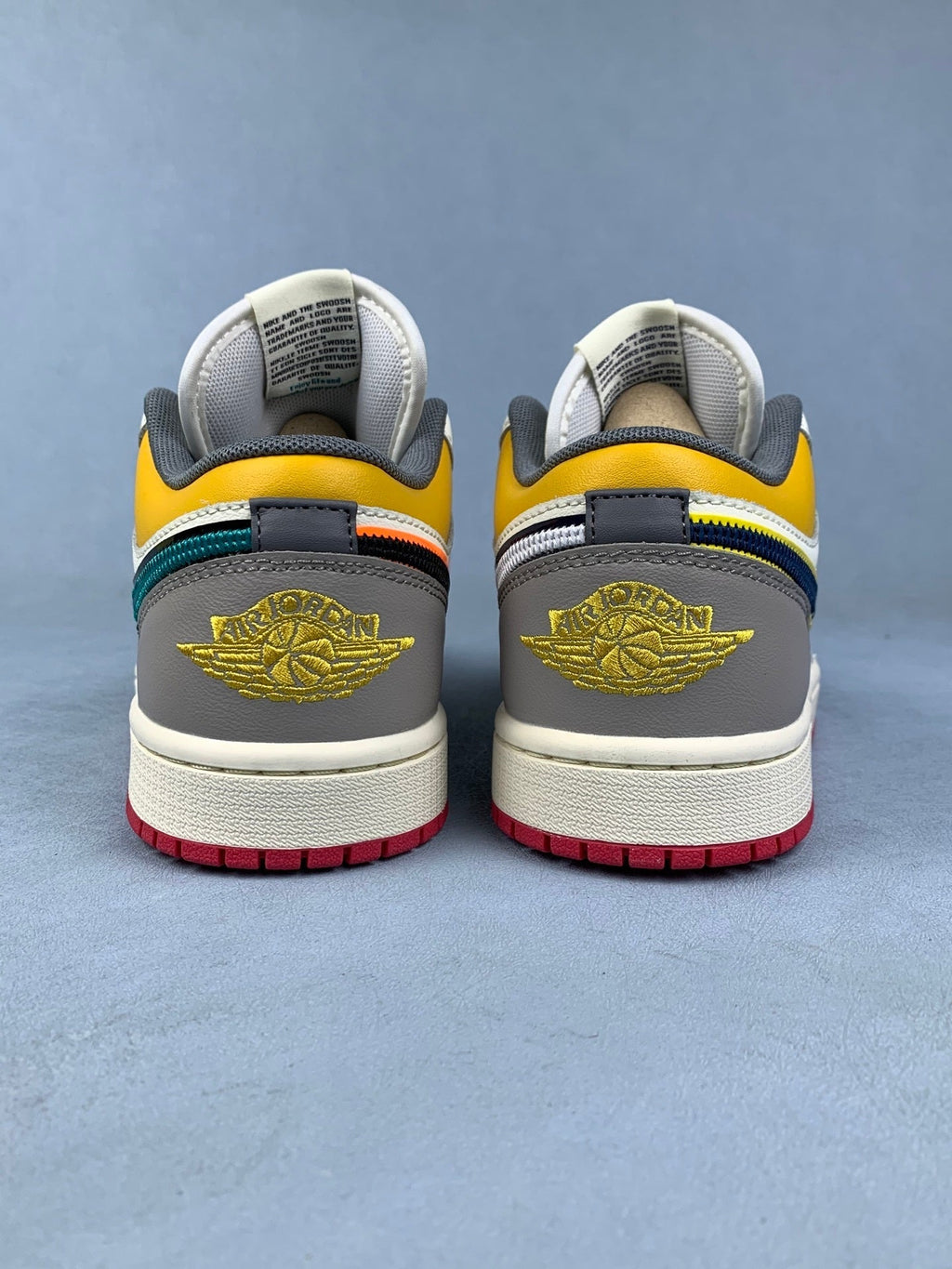 Air Jordan 1 Low Mandarin Duck Sails White Unisex Sneakers HV4511-133 detail view 7