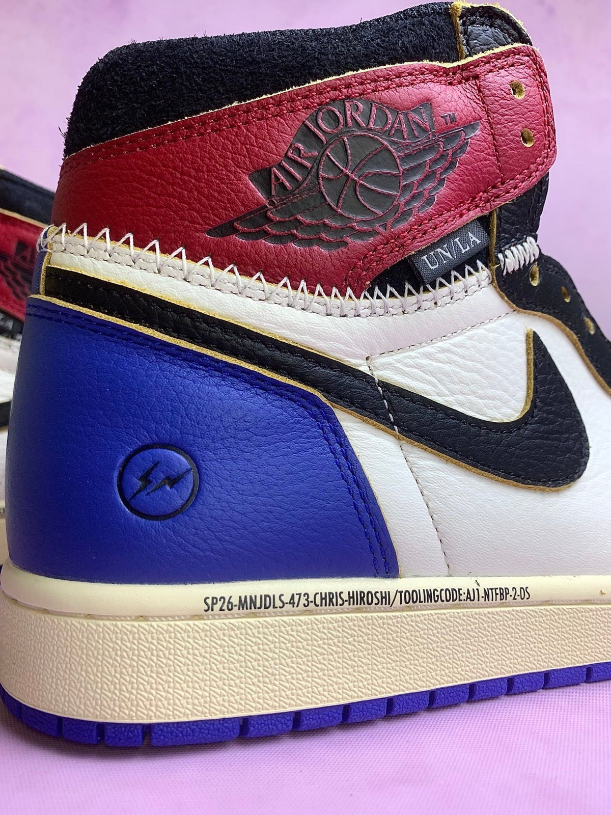 Air Jordan 1 High Three-way collaboration Lightning Unisex Sneakers IO7847-002 detail view 7